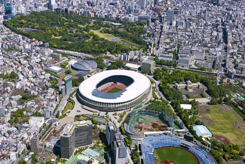 Take a walk around the Japan National Stadium